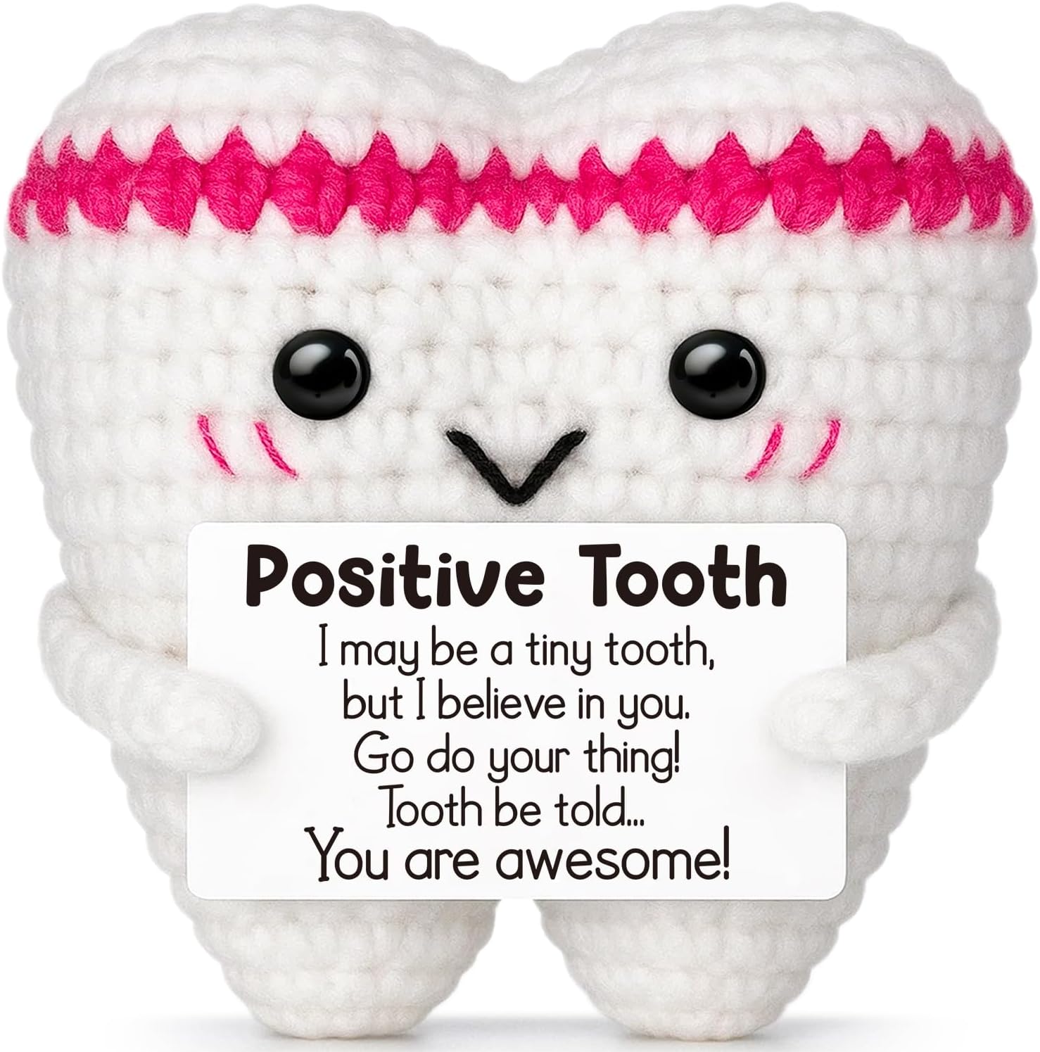 Home Textiles Europe - Engraçado crochê energia positiva dente boneca