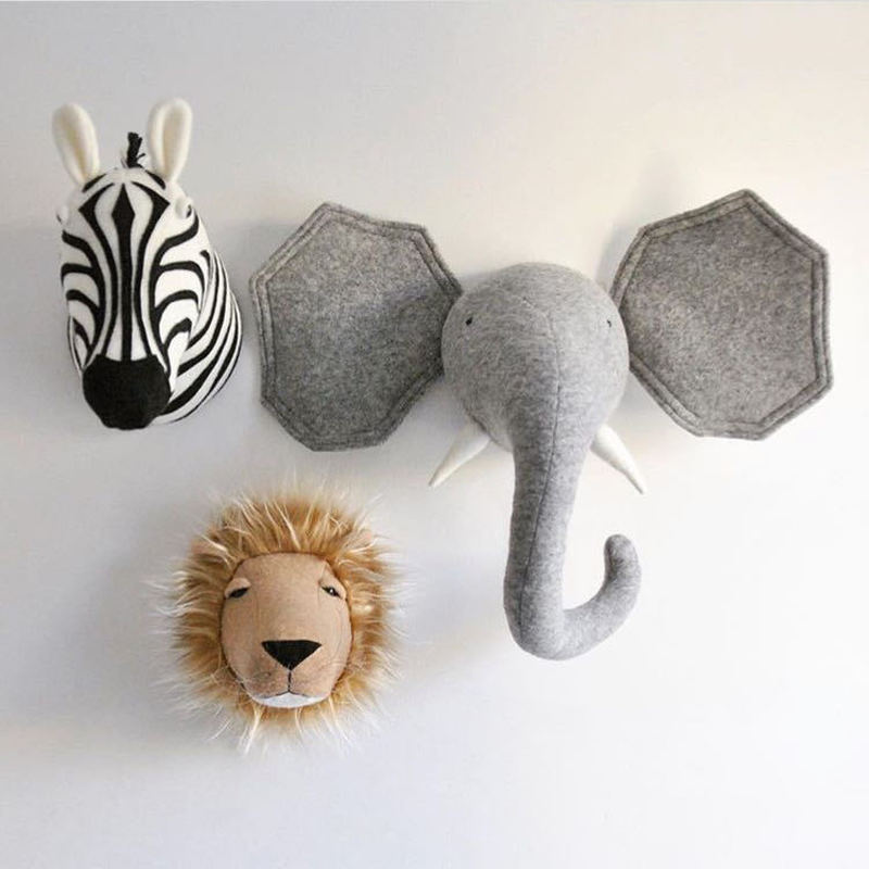 Home Textiles Europe - Zebra/elefante/girafa 3d cabeça de animal montagem