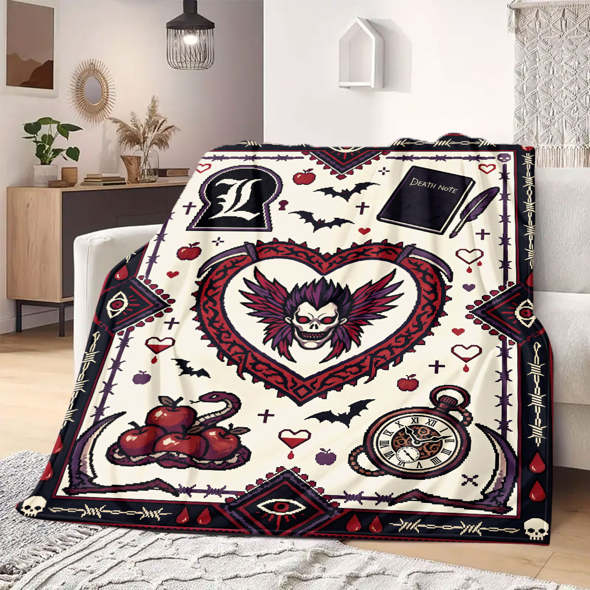 Home Textiles Notes - Cobertor de Flanela com Estampa Radiante