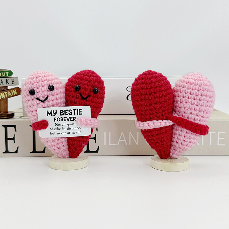 Home Textiles Europe - Engraçado crochê suporte emocional coração abraço