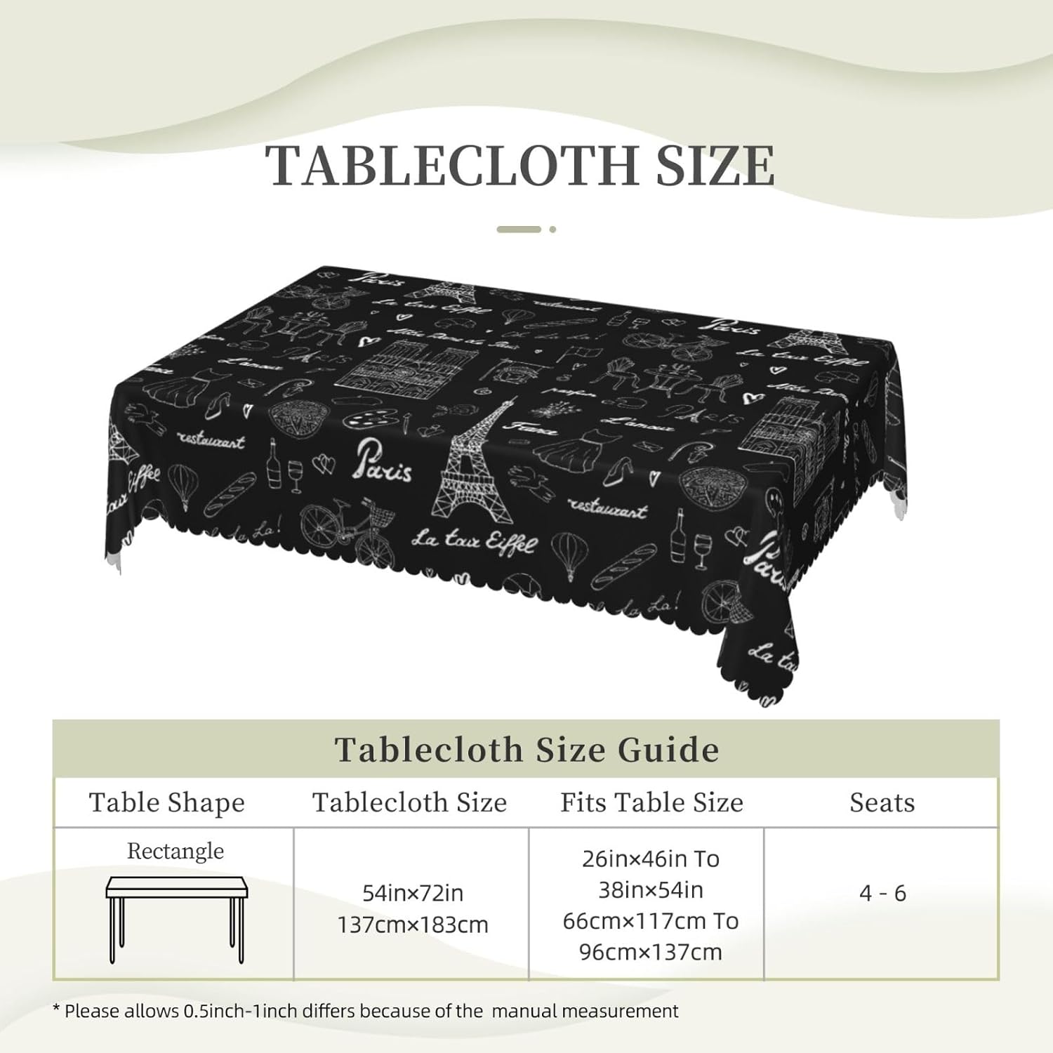 Toalha de mesa da torre eiffel - Home Textiles Paris avaliação e preço