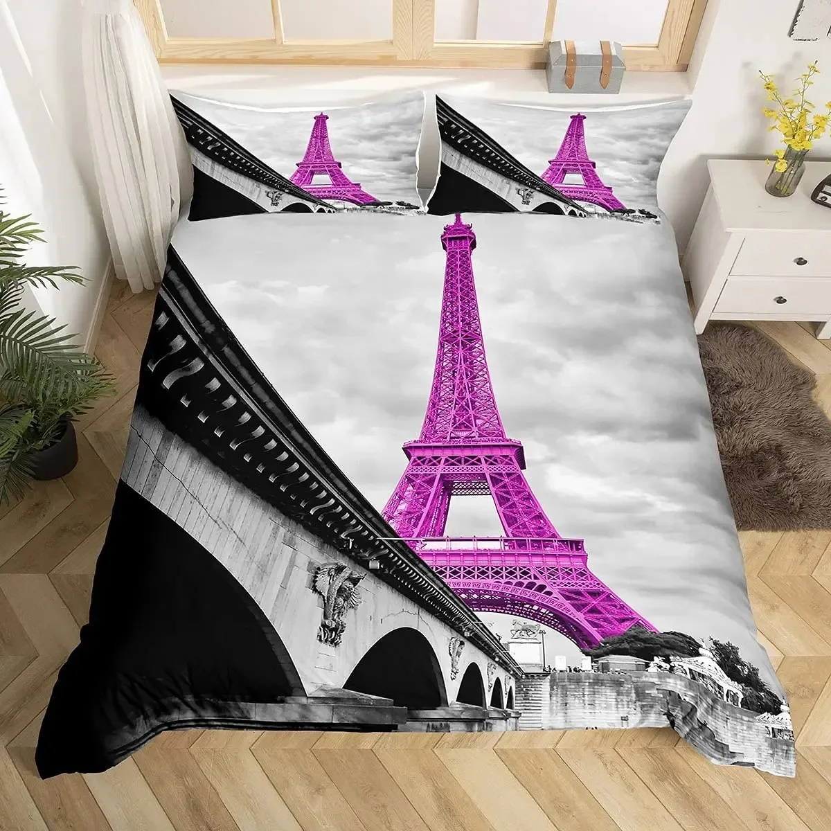 Torre eiffel paris tema confor - Home Textiles Paris avaliação e preço