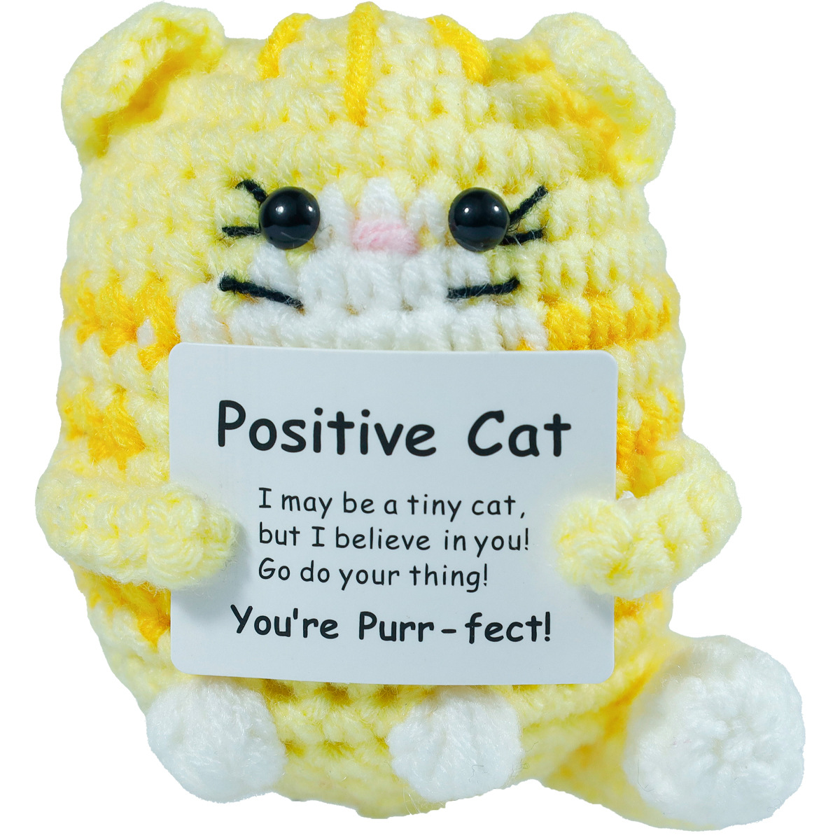 Engraçado crochê positivo gato - Home Textiles Europe avaliação e preço