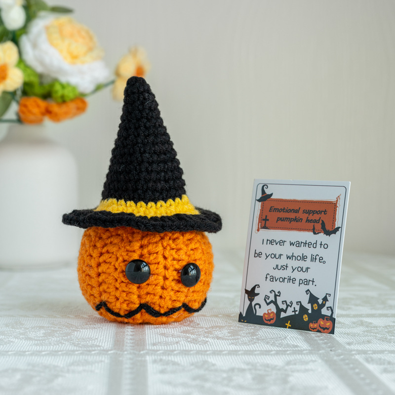 Handmade Knitted Halloween Pum - Home Textiles Europe avaliação e preço