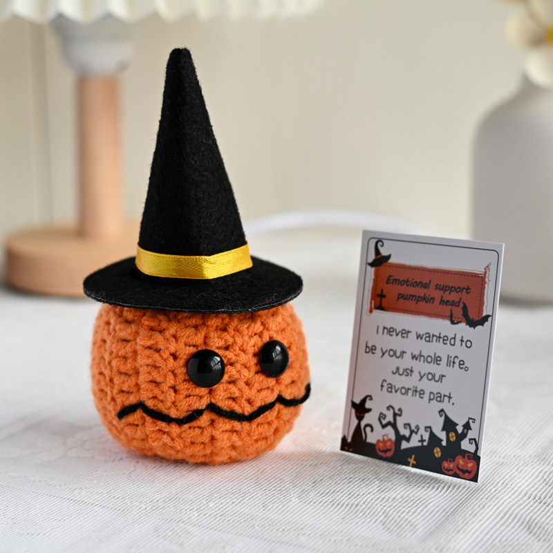 Handmade Knitted Halloween Pum - Home Textiles Europe avaliação e preço