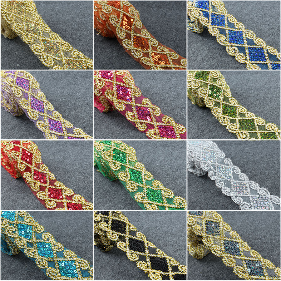 Tecido de renda diamante lante - Home Textiles Paris avaliação e preço