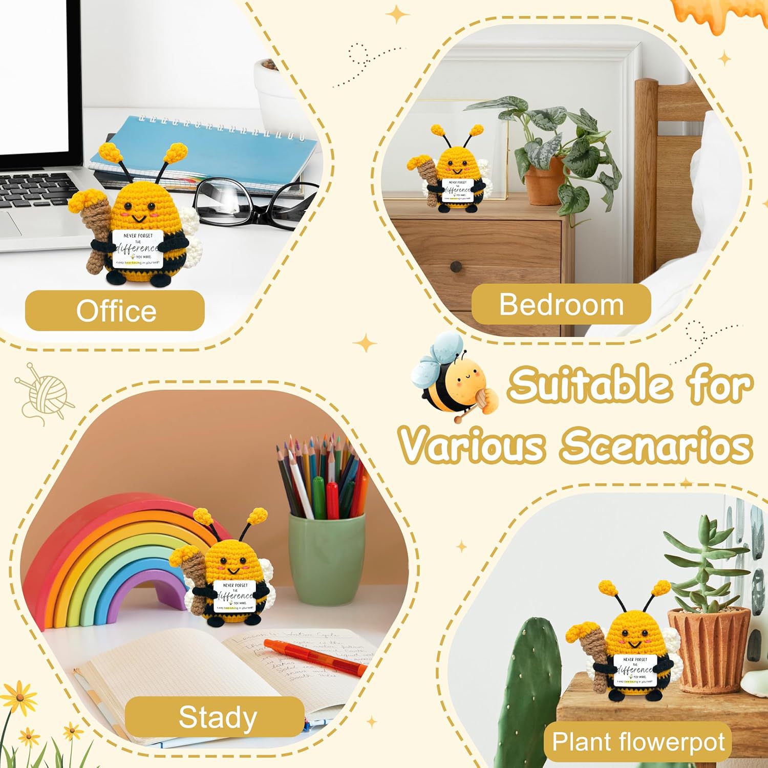 Boneca Abelha de Crochê Engraç - Home Textiles Europe avaliação e preço